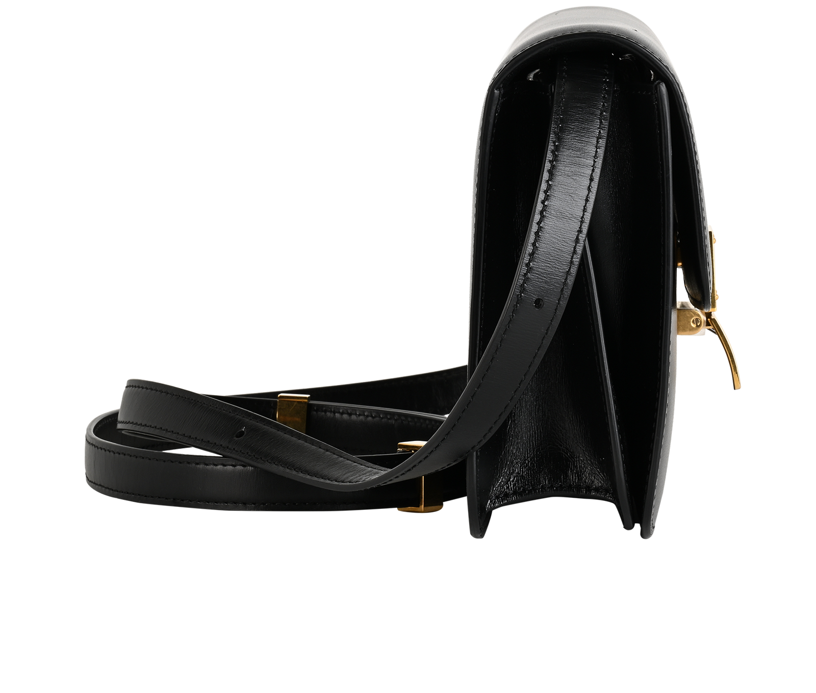 Teen Classic Box Bag, &pound;850, Handbags, Black, Leather, Side view